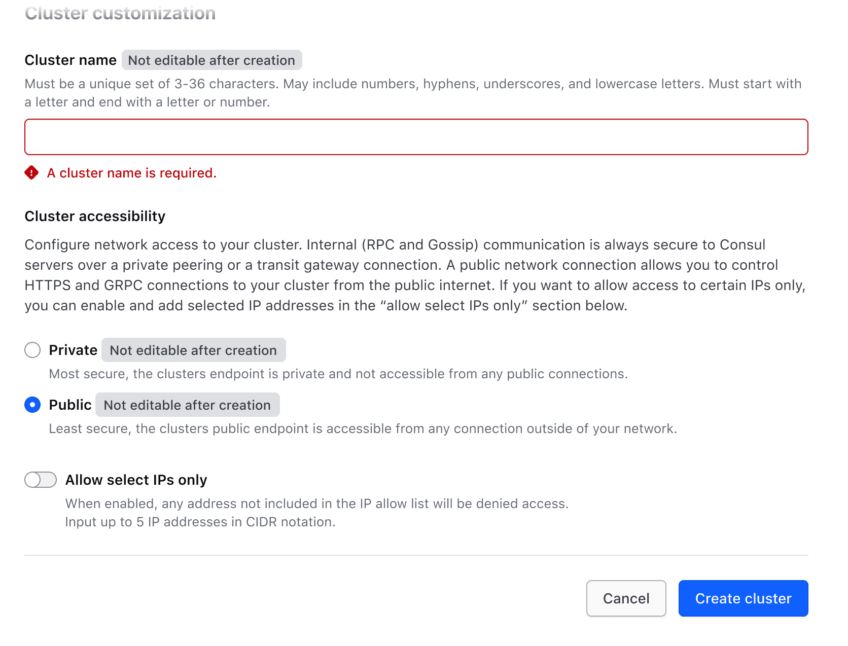 A form after submission with an errored out input field with an error message explaining how to resolve the issue. The submit button is still enabled.
